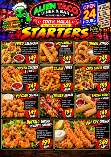 Starters menu