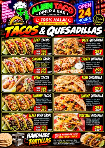 Tacos & Quesadillas menu
